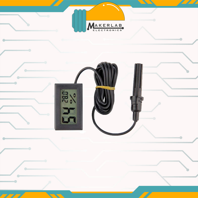 Mini LCD Digital Thermometer Hygrometer Tester Temperature Humidity Meter Black FY-12 | FY-10