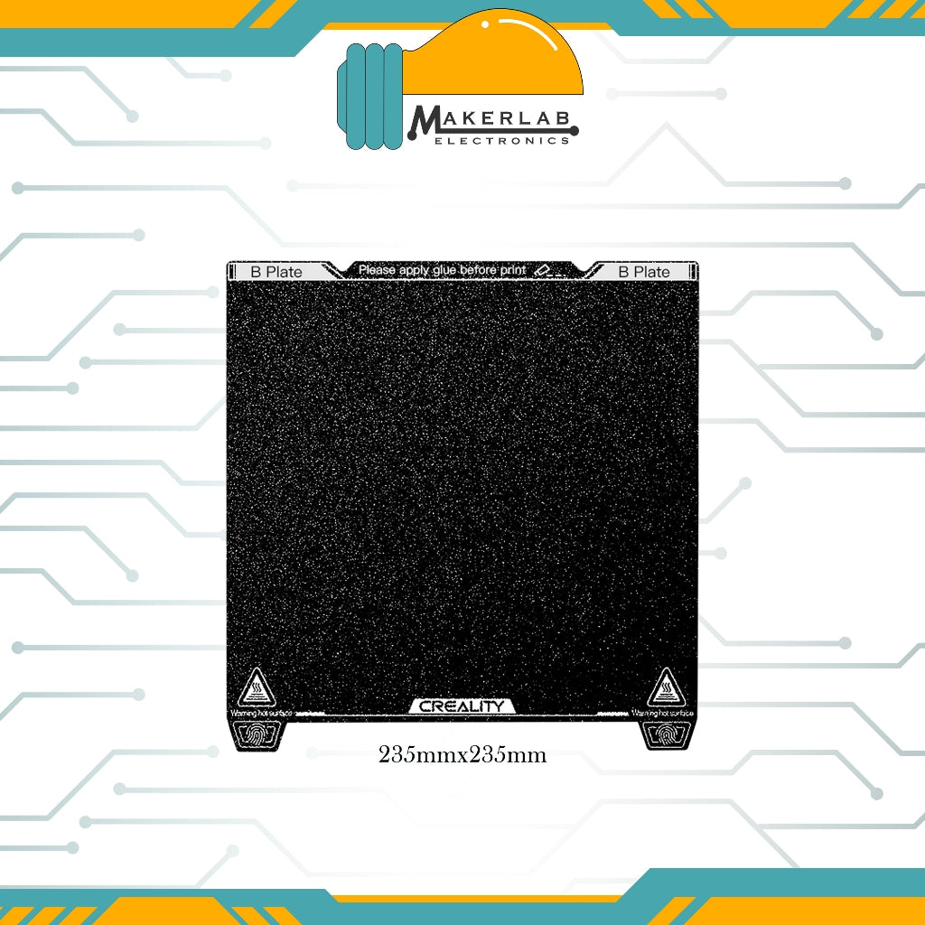 Creality Smooth | Textured Build Plate 235mmx235mm | Magnetic Bed Sticker 235mmx235mm for 3D Printer