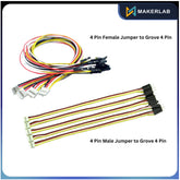 Grove - 4 pin Female/Male Jumper to 4 pin Cable 20cm - Set of 5
