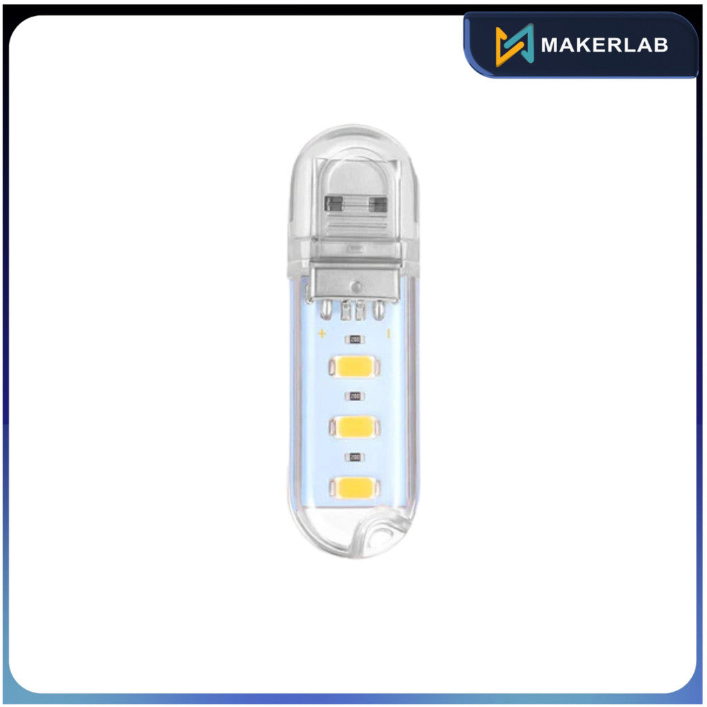 Warm Mini USB Night Light 3 LED with Cover