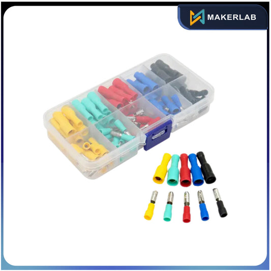 100 Pair Insulated Female & Male Bullet Connector 22-16 AWG