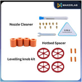 Creality Nozzle Needle Cleaners | Hotbed Leveling Silicone Spacer Silica Column | Red levelling knob