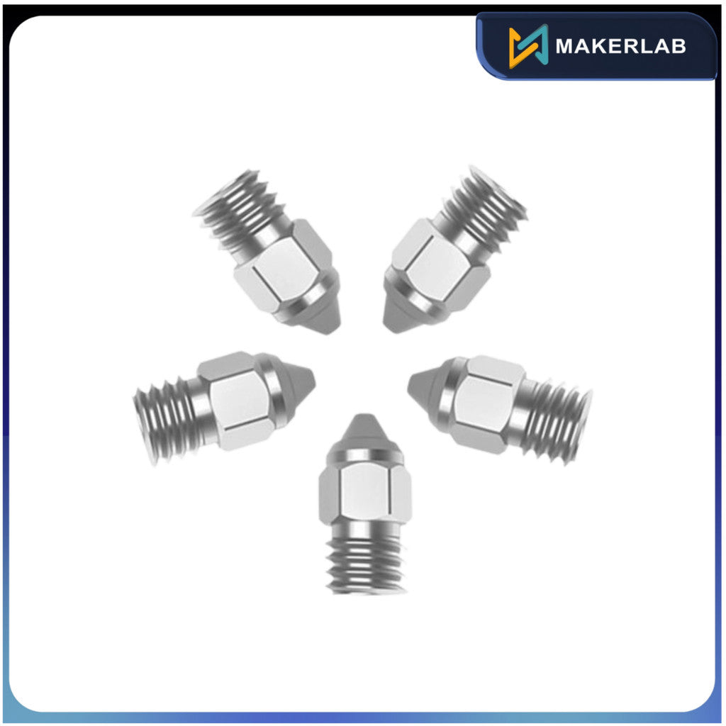 Creality 5pcs per pack / set - 1.0mm MK Nozzle Compatible with Ender 3 (All models), Ender 5 Pro / Plus, Ender 6 / CR6SE | 4004020022