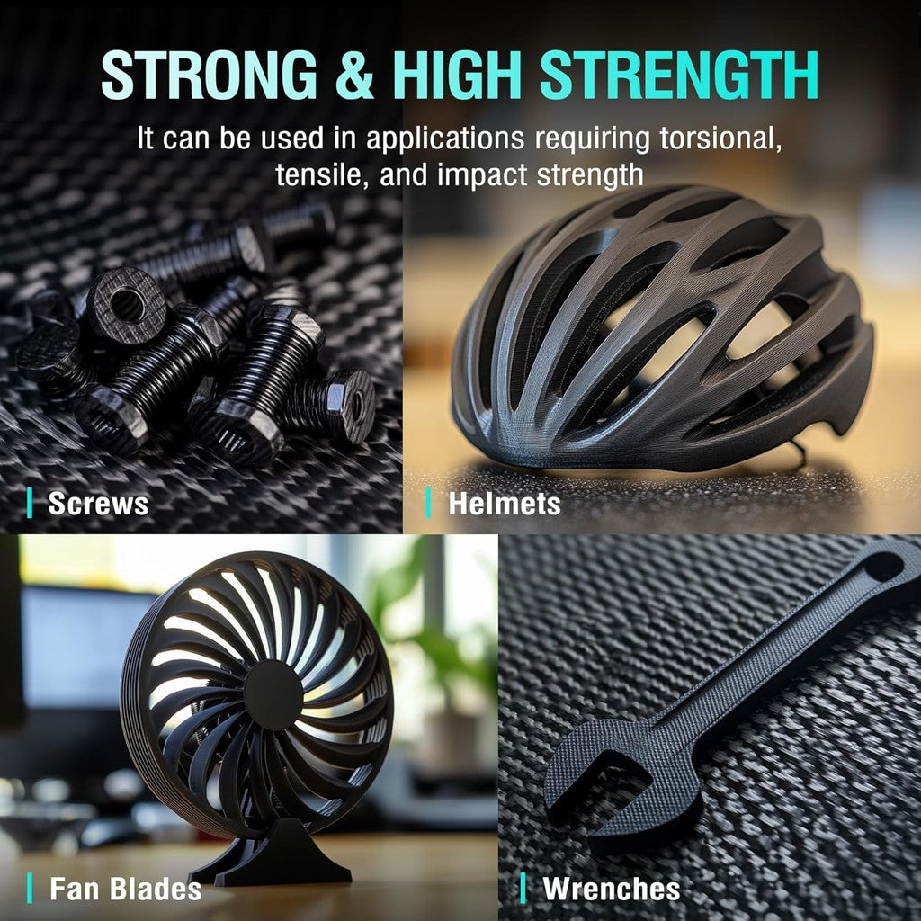 Sunlu PA6-CF (Carbon Fiber Nylon) Black 3D Printer Filament 1.75mm 1KG