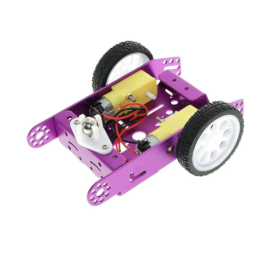 2WD Aluminum Alloy Smart Car Platform Chassis Kit