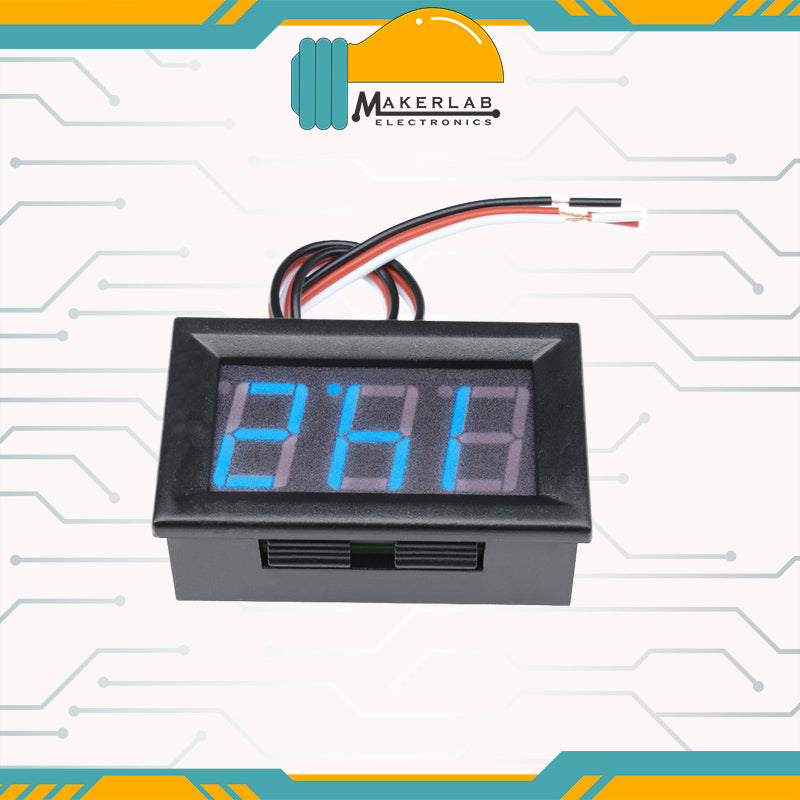 0.28in 0.56inch 0-30V | 3.5-30V | 0-100V Red Blue Green 2 / 3 Wire LED Display Digital DC Voltmeter