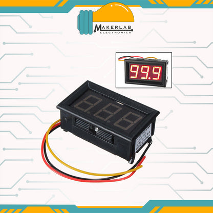 0.28in 0.56inch 0-30V | 3.5-30V | 0-100V Red Blue Green 2 / 3 Wire LED Display Digital DC Voltmeter