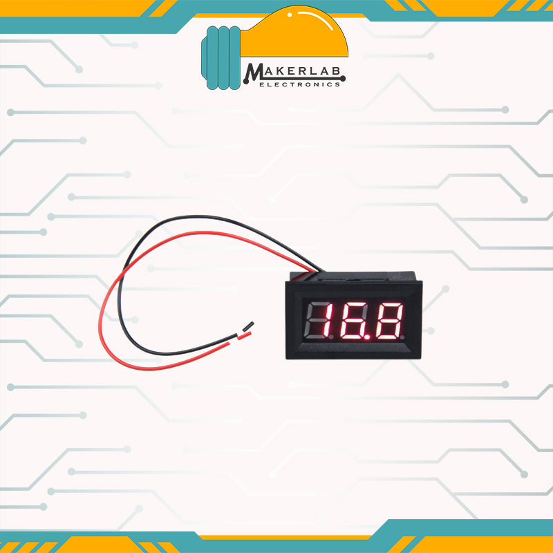 0.28in 0.56inch 0-30V | 3.5-30V | 0-100V Red Blue Green 2 / 3 Wire LED Display Digital DC Voltmeter