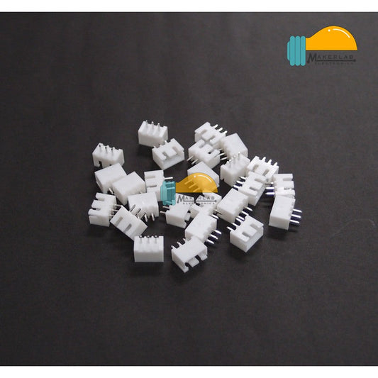 25Pcs 3-Pin -Angled JST XH Shrouded Male Connector