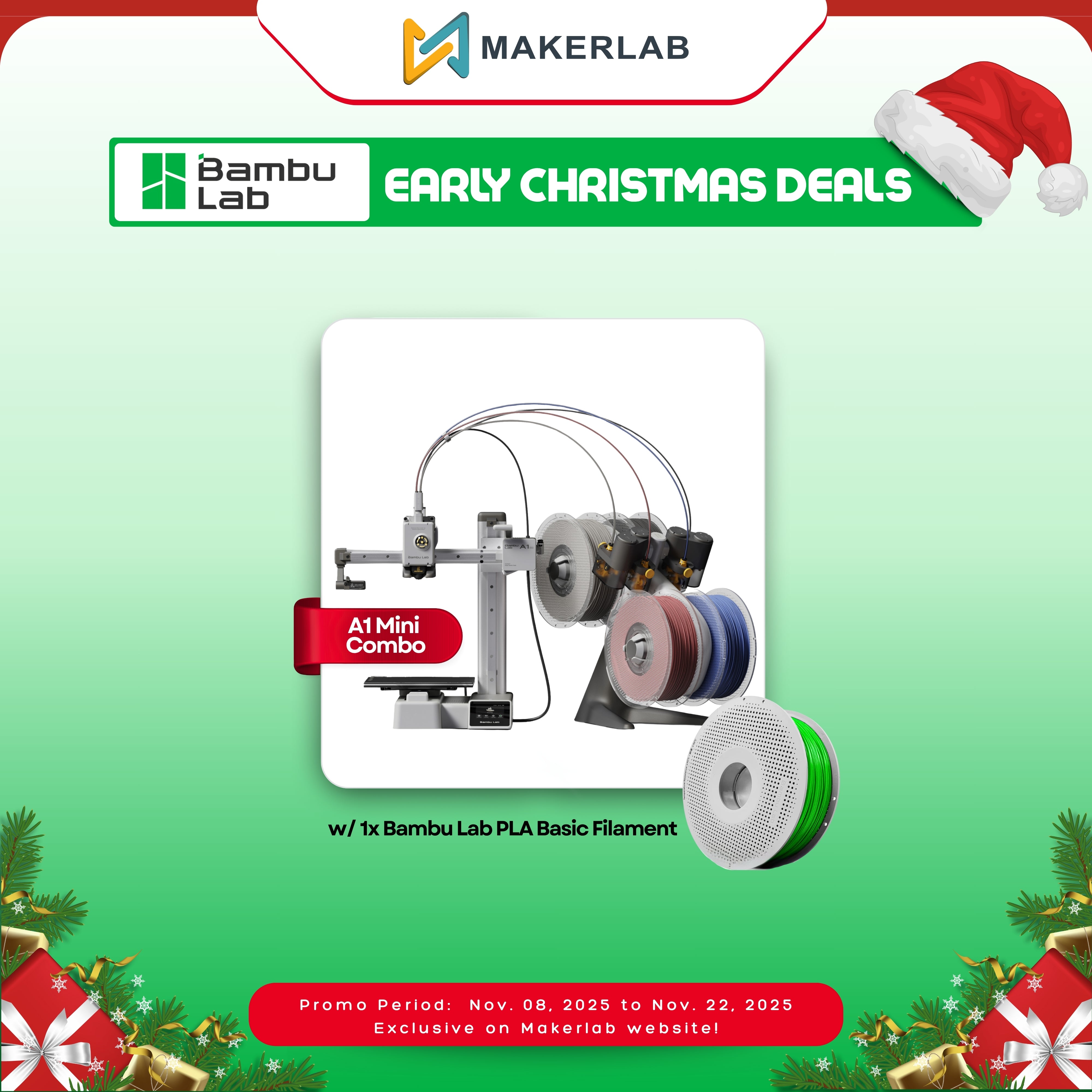 Bambu Lab A1 mini Combo 【未開封】 Bambu Lab A1 Mini Combo 3D Printer – Envirolaser3D