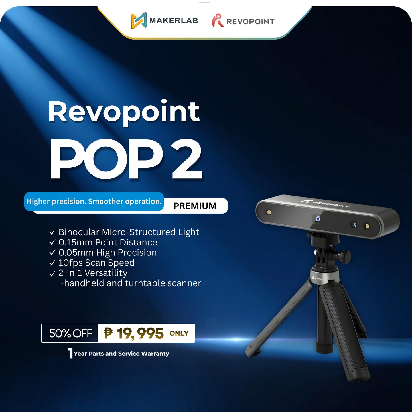 "CLEARANCE SALE" Revopoint POP 2 3D Scanner Premium Package
