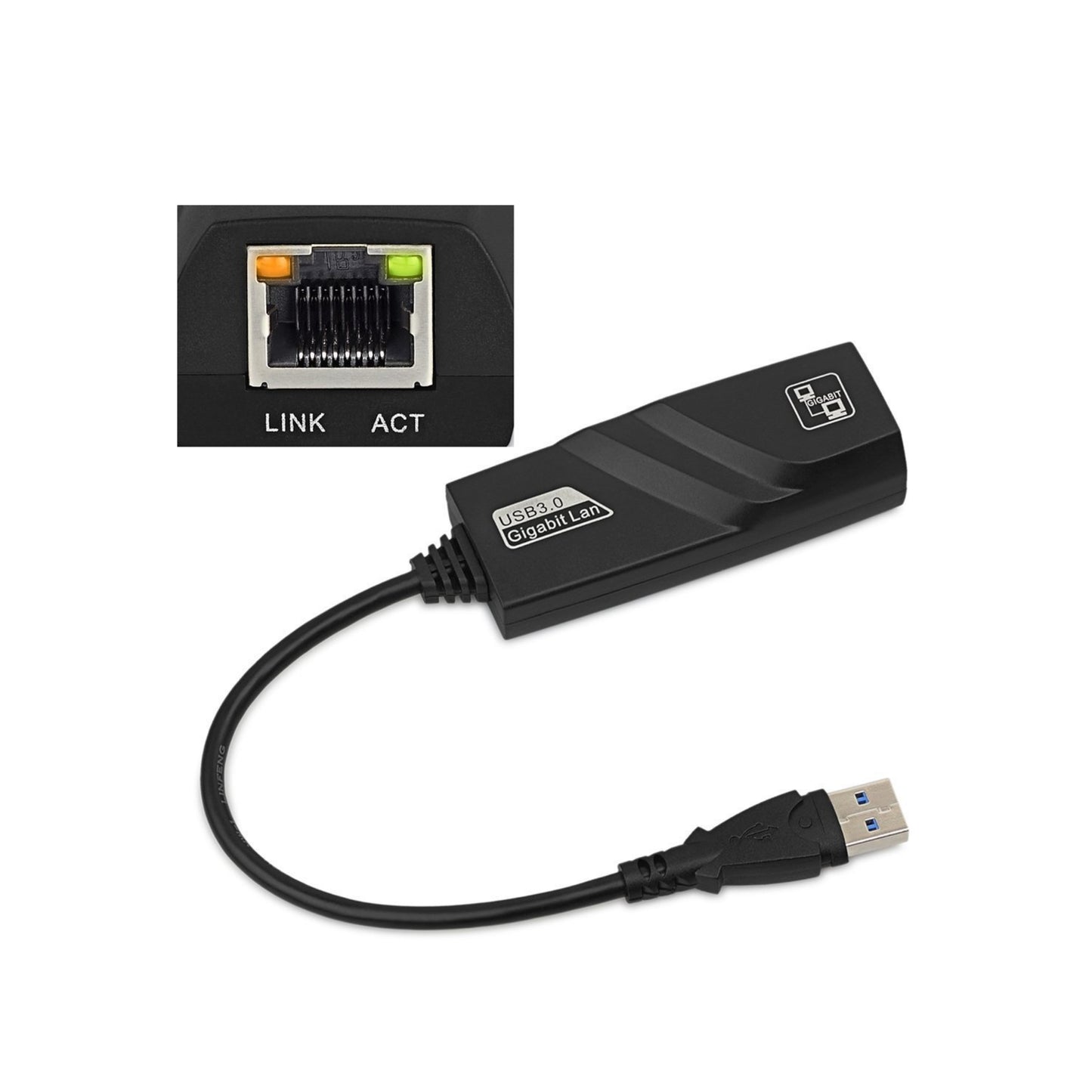 USB 3.0 to Ethernet RJ45 Adapter