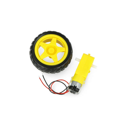 6V Yellow DC TT Gear Geared Motor and Wheel (Smart Car Robot Gear)