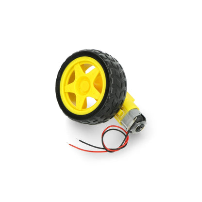 6V Yellow DC TT Gear Geared Motor and Wheel (Smart Car Robot Gear)