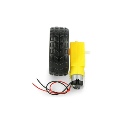 6V Yellow DC TT Gear Geared Motor and Wheel (Smart Car Robot Gear)