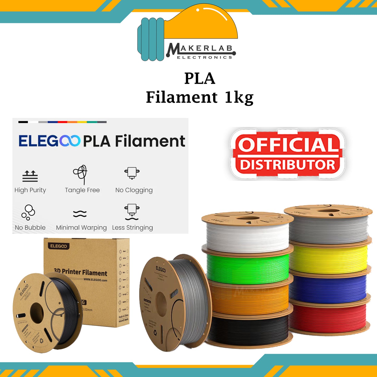 RAPID PLA+ Filament 1.75mm 4 Colors 10KG ELEGOO – ELEGOO Official
