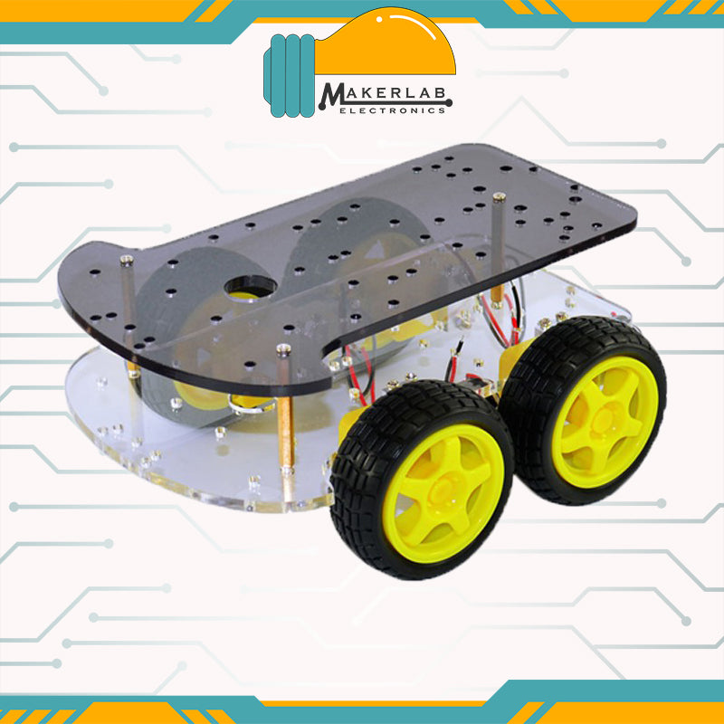 2WD | 4WD | 4WD Low Cost Version Smart Robot Car Chassis Kit – Makerlab ...