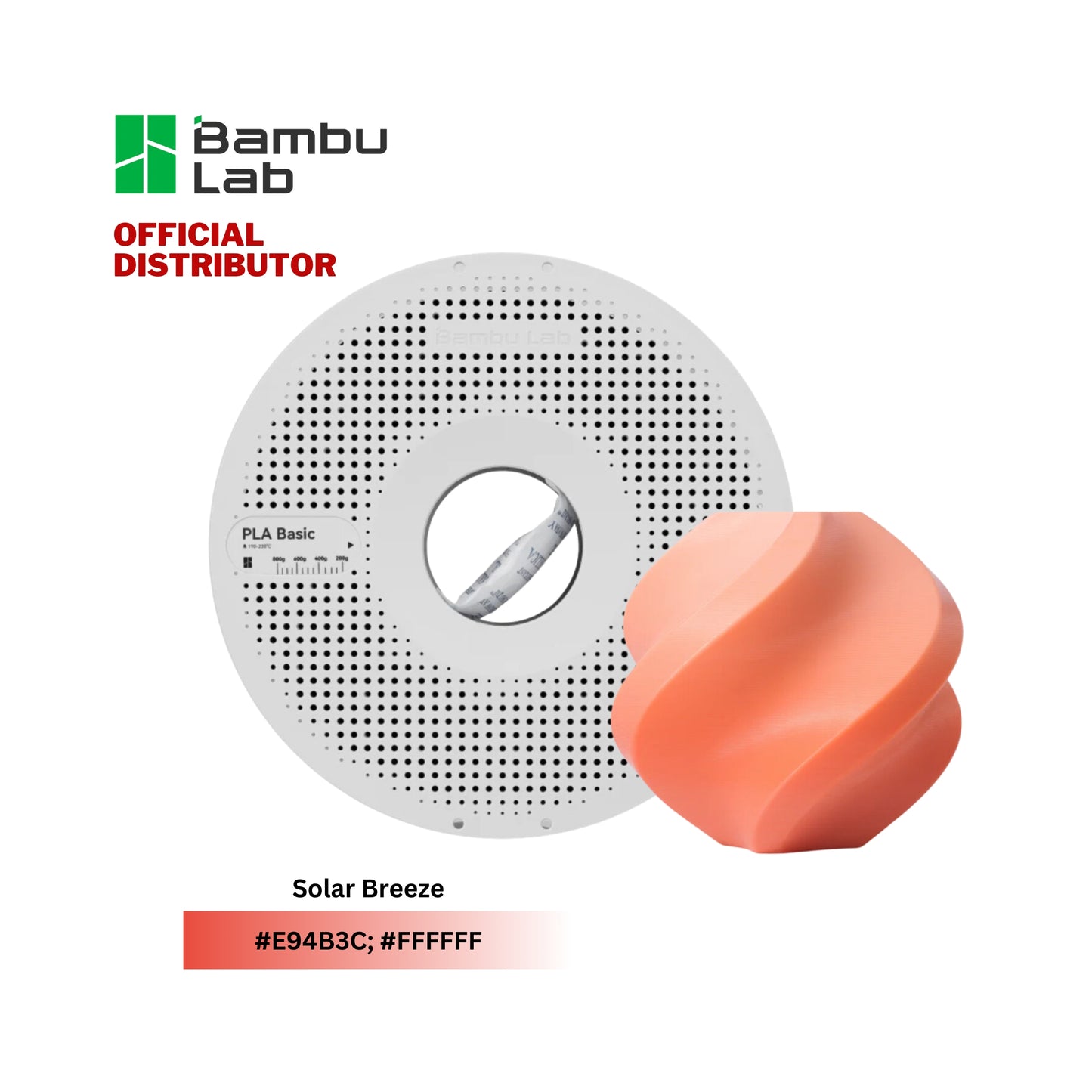 Bambu Lab PLA Basic Gradient 3D Printer Filament 1.75mm 1KG