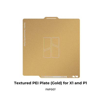Bambu Lab Textured PEI Plate (Gold) Compatible with X1 Series & P1 Series 3D Printer
