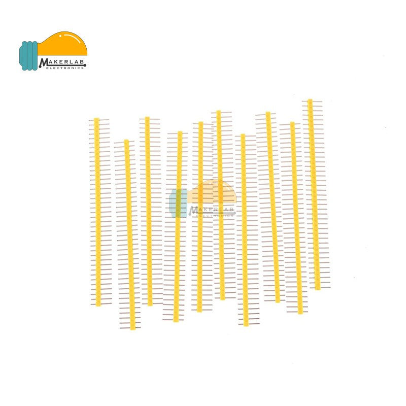 10Pcs 1x40Pin Yellow Breakable Male Header Pin Straight