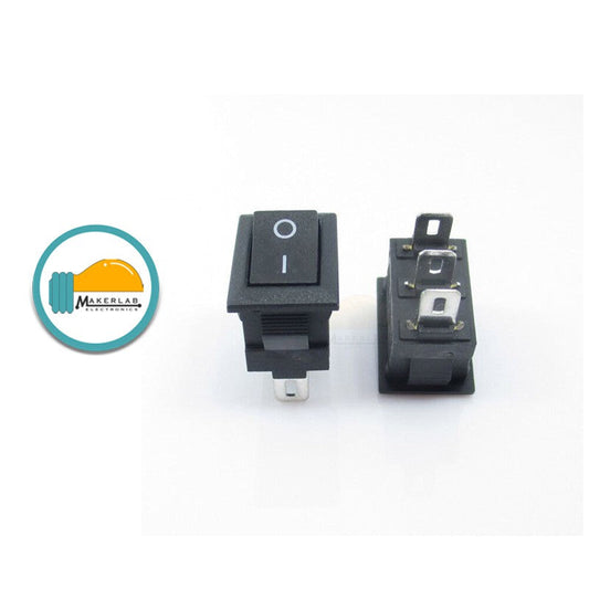 5Pcs 3-Pin SPST KCD11 Miniature Rocker Switch