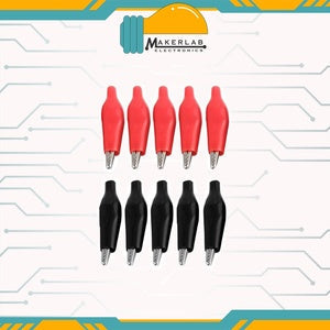 Alligator Clips 35mm 5pcs Red+5Pcs Black