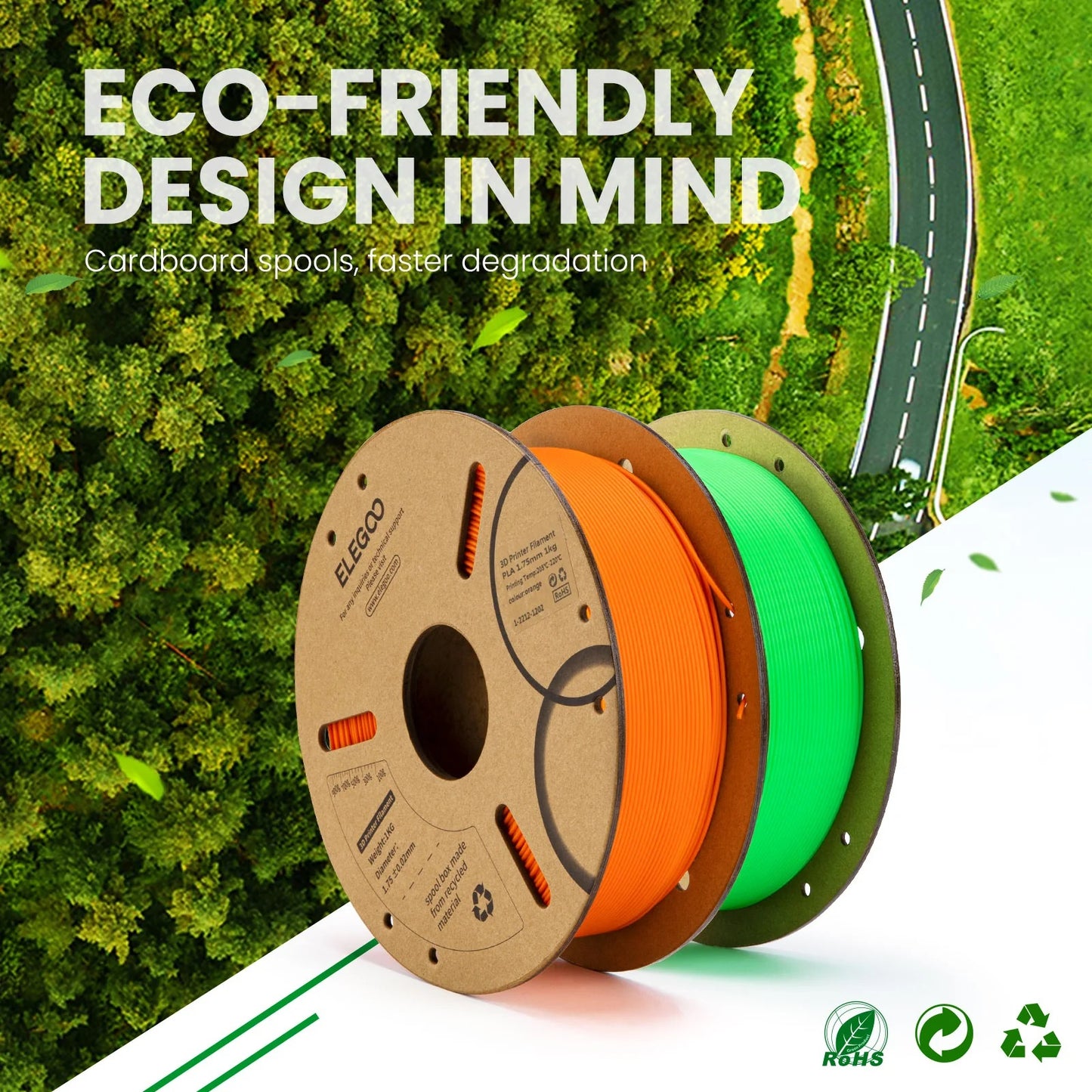 Elegoo PLA 3D Printer Filament 1.75mm 1KG
