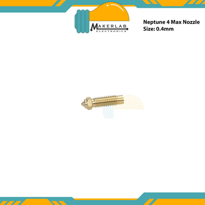 Elegoo Brass Nozzle for Neptune 4 Max | Neptune 4 Pro 0.4mm Nozzle for 3D Printer
