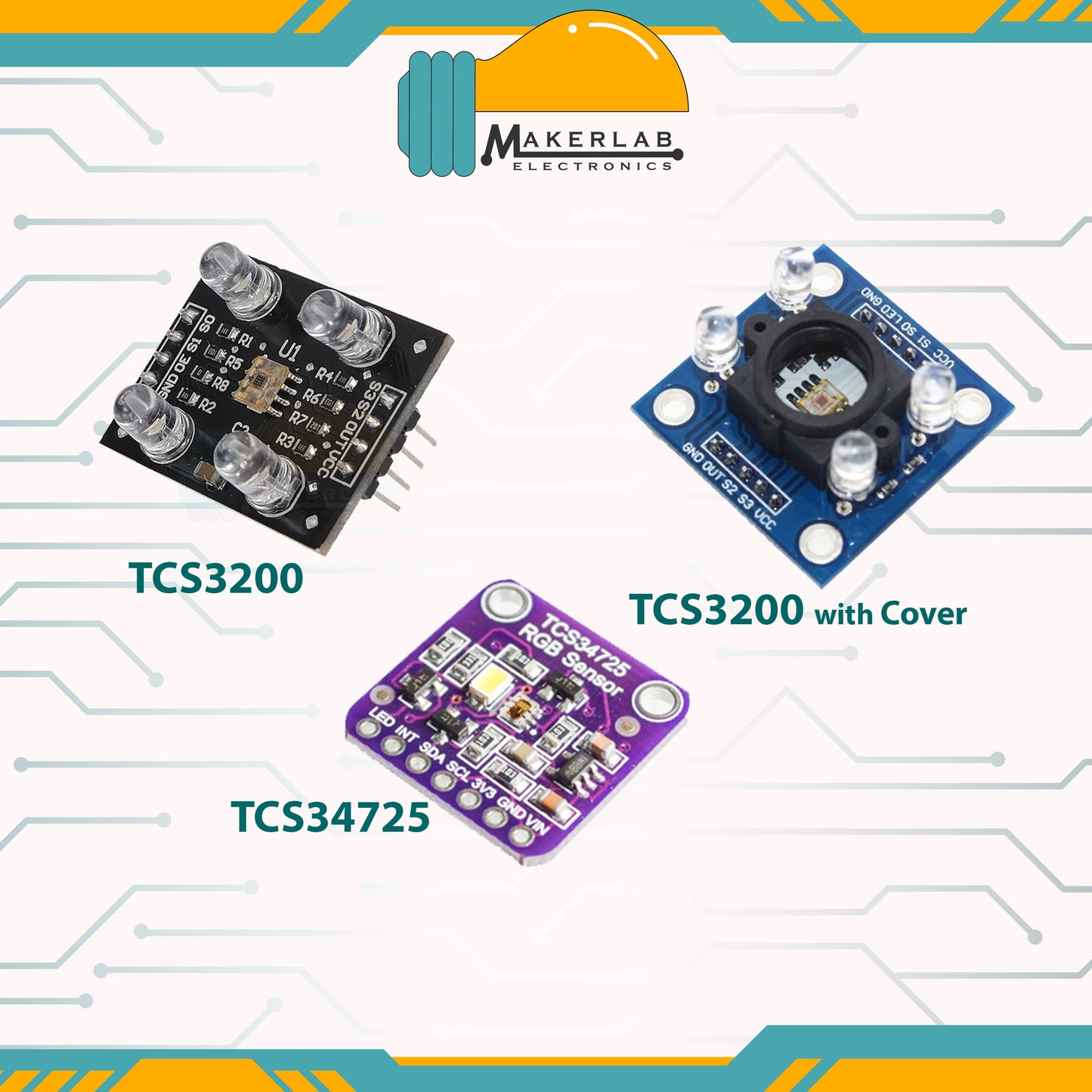 TCS3200 TCS34725 Color Sensor Detector Module for Arduino – Makerlab ...
