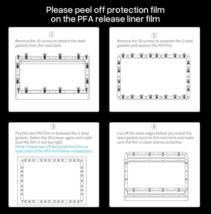 Elegoo 5pcs PFA Release Liner Film for all Saturn 3D Printer