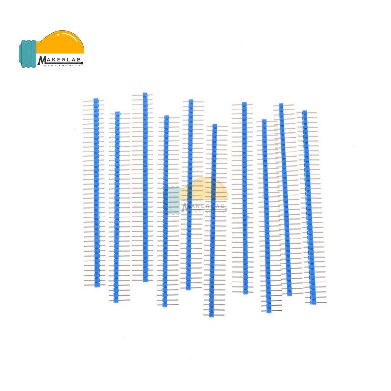 10Pcs 1x40Pin Blue Breakable Male Header Pin Straight – Makerlab ...