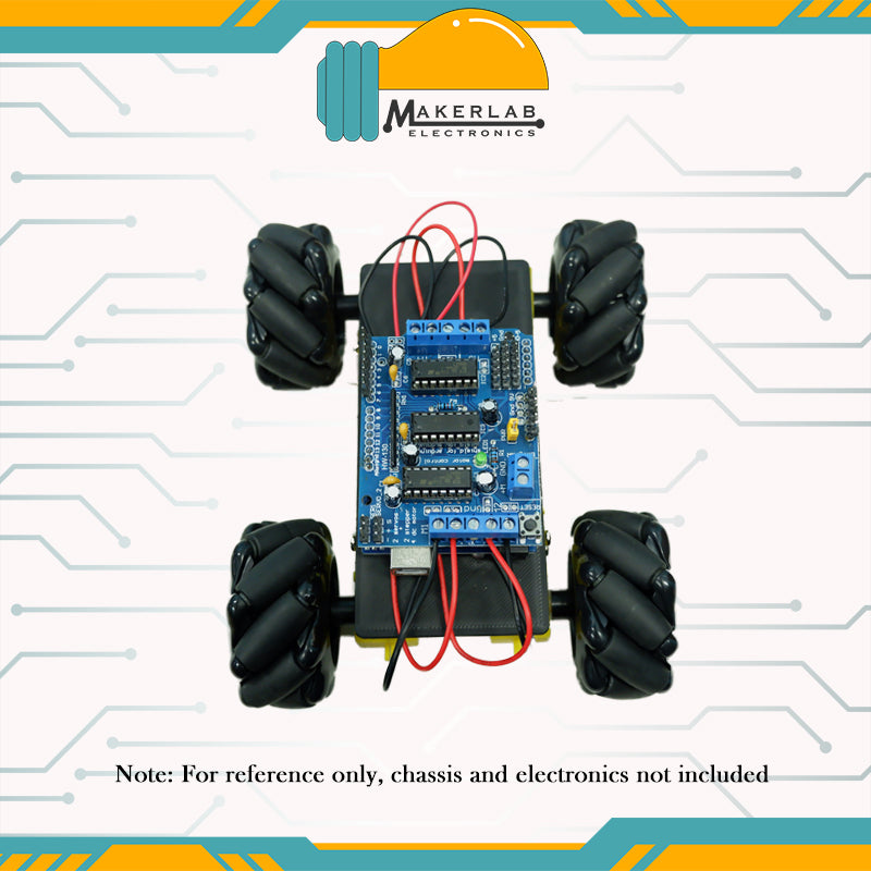 60mm Mecanum Wheel Set Omnidirectional Smart Robot Car with 6.7mm coup ...