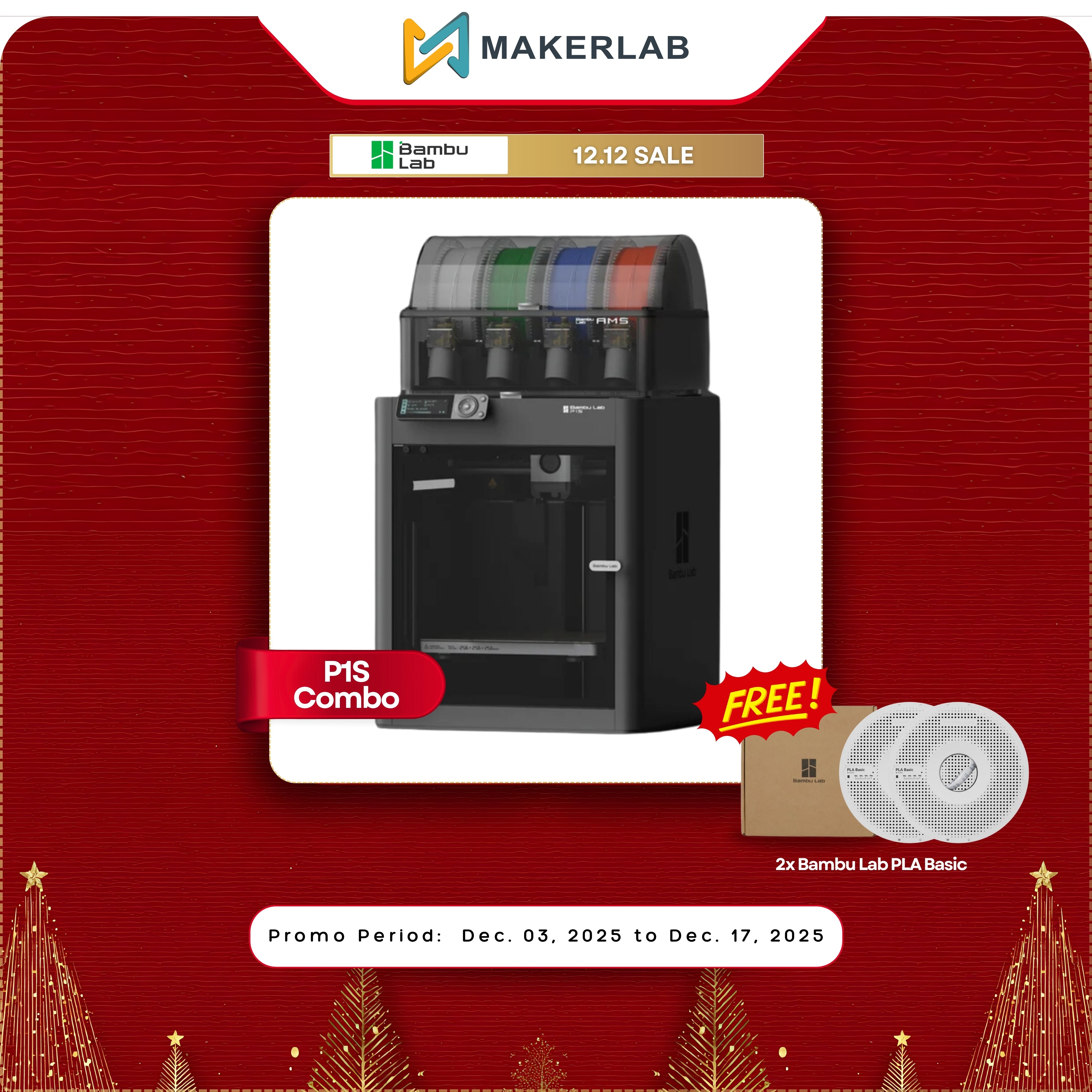 Bambu Lab P1S and P1S Combo | Makerlab – Makerlab Electronics