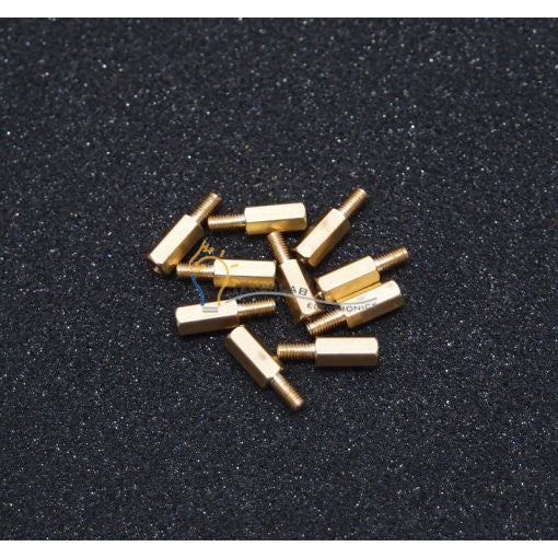 10Pcs m3x18+6Male to Female Brass Standoff