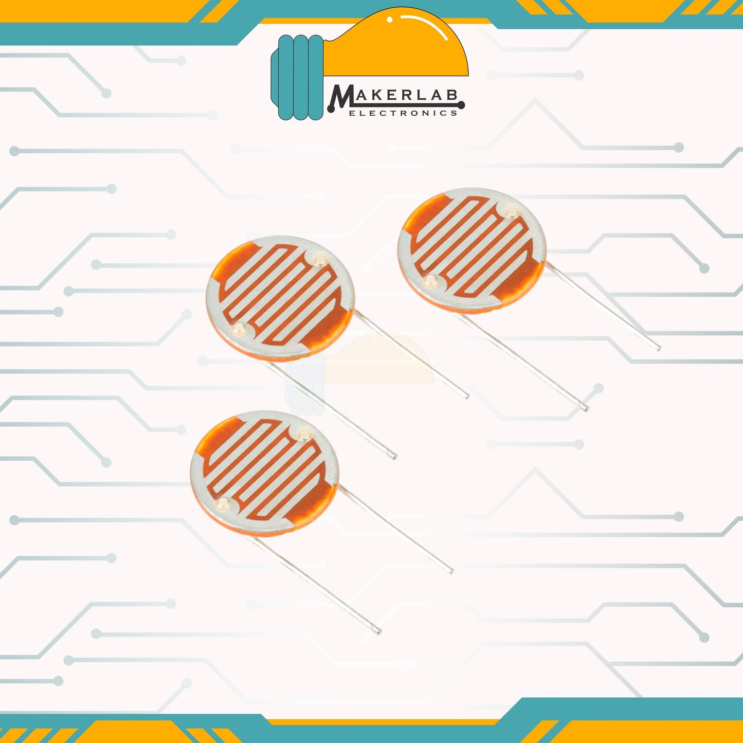3Pcs 20mm LDR Light Dependent Resistor
