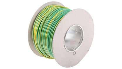 RS PRO Green/Yellow 2.5 mm² Hook Up Wire, 13 AWG, 50/0.25 mm, 100m, PVC Insulation