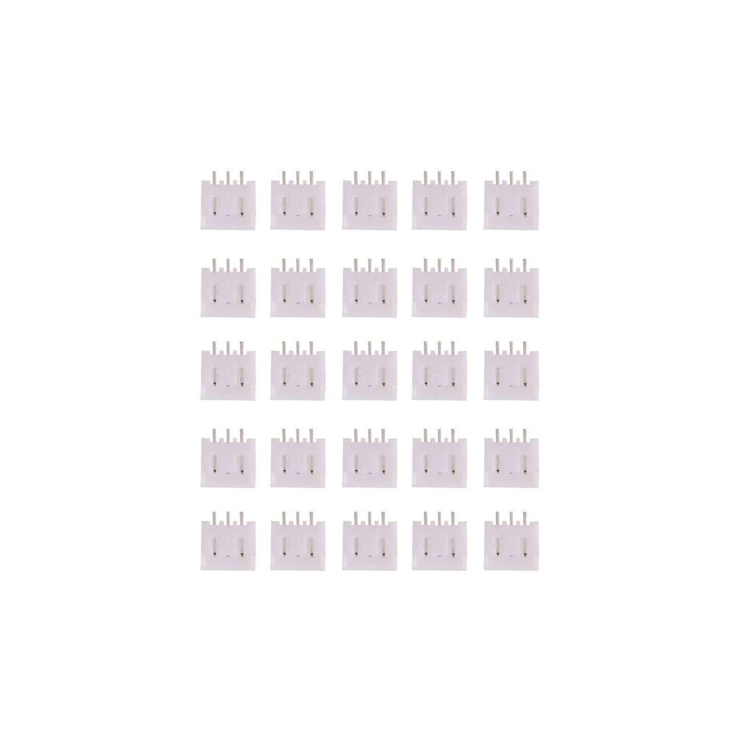 25 pcs 3-Pin Straight JST XH Shrouded Male Connector