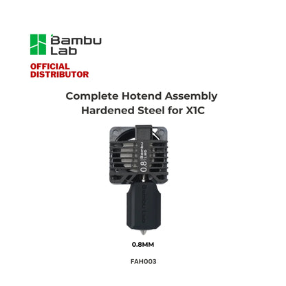 Bambu Lab Complete Hotend Assembly 0.8mm Hardended Steel for X1C 3D Printer