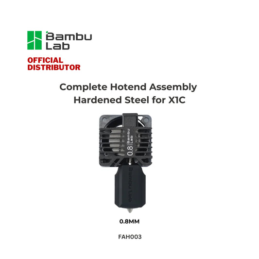 Bambu Lab Complete Hotend Assembly 0.8mm Hardended Steel for X1C 3D Printer
