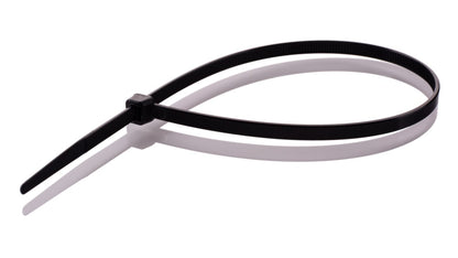 RS PRO Cable Tie, 300mm x 4.8 mm, Black Nylon, Pk-100 | 233-487