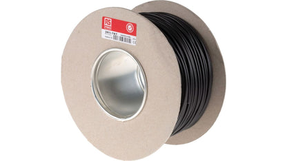 RS PRO Black 1.5 mm² Hook Up Wire, 15 AWG, 30/0.25 mm, 100m, PVC Insulation