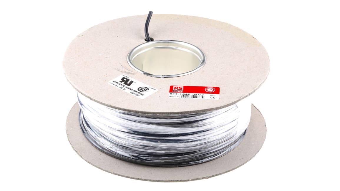 RS PRO Black 4 mm² Hook Up Wire, 12 AWG, 52/0.3 mm, 100m, PVC Insulation