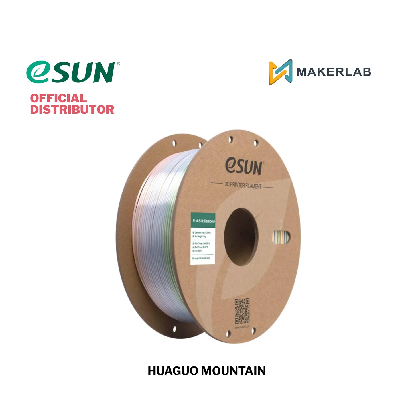 eSUN ePLA-Silk Rainbow 3D Printer Filament 1.75mm 1KG