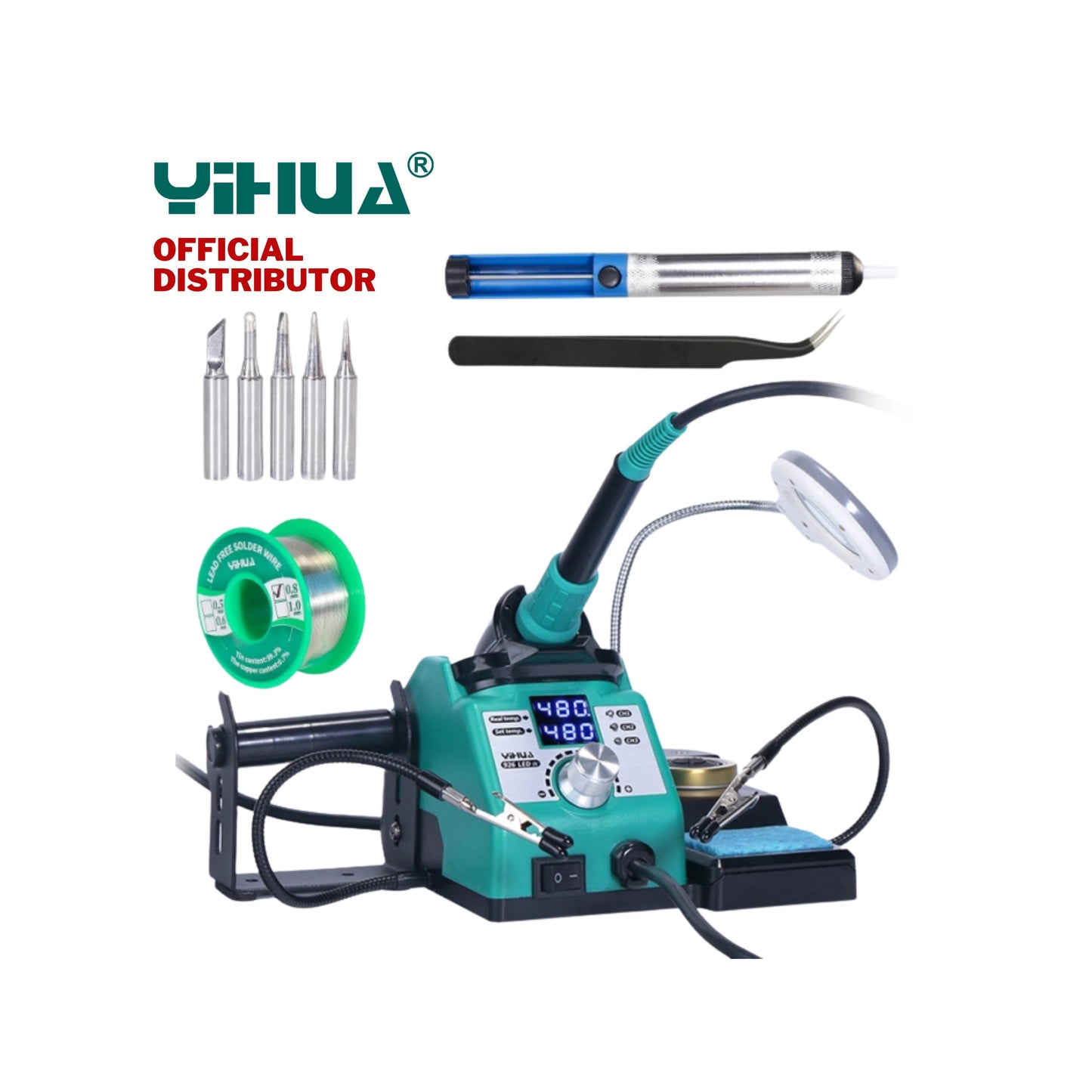 Yihua 926LED-IV 60W Heater Electronic Soldering Iron Desoldering Repair Soldering Station