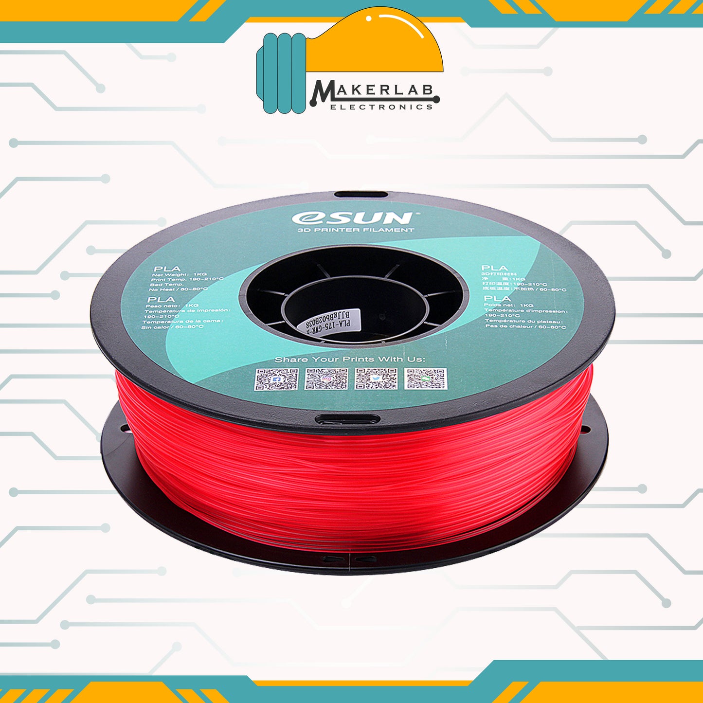 eSUN PLA Glass 3D Printer Filament 1.75mm 1KG