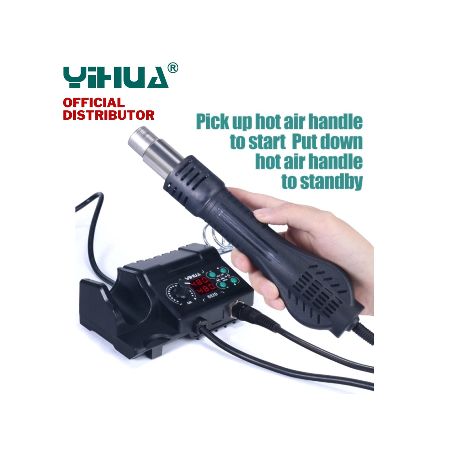 Yihua 882D 2 in 1 Hot Air Rework and Soldering Iron Station