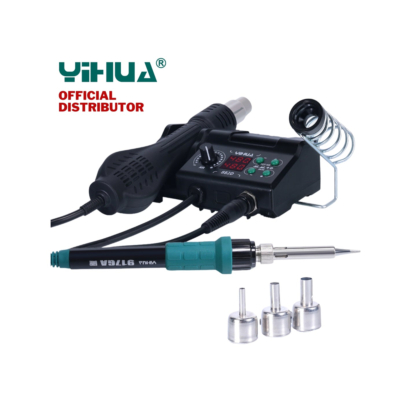 Yihua 882D 2 in 1 Hot Air Rework and Soldering Iron Station