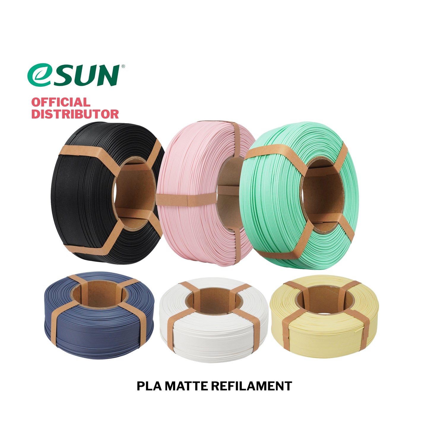 eSUN Refilament PLA Matte 3D Printer Filament 1.75mm 1KG Adaptable Bambu Lab