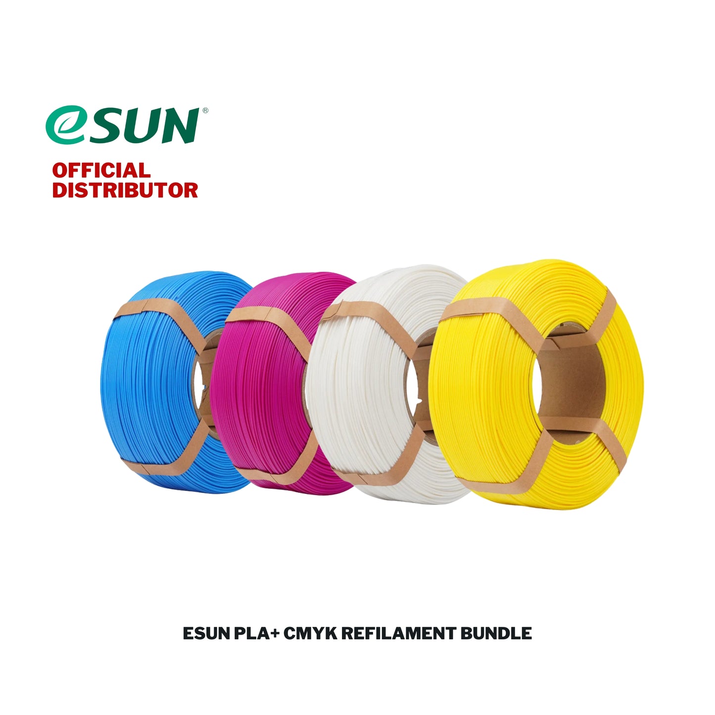 Esun PLA+ CMYK 3D Printer ReFilament Bundle 1.75mm 4KG