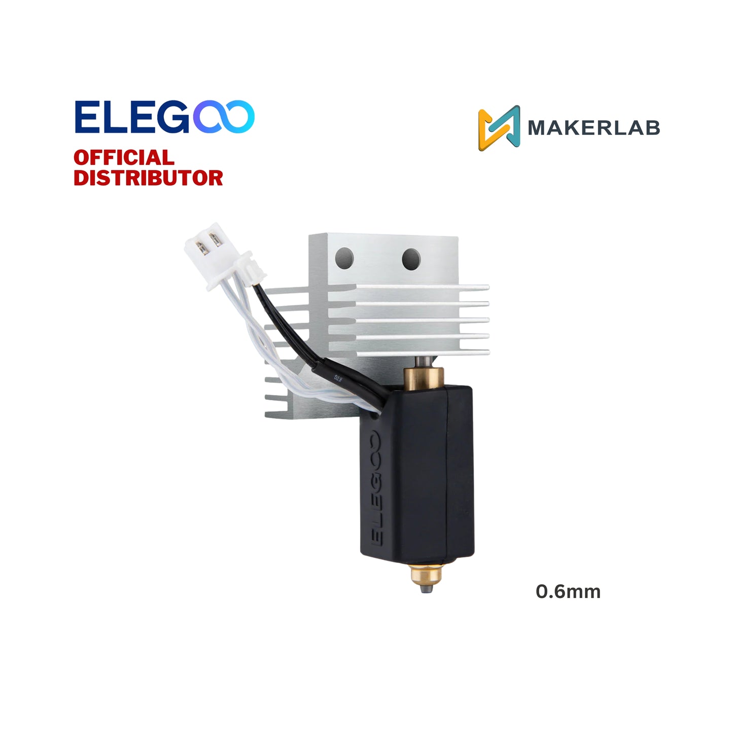 Elegoo Complete Hotend Assembly Kit with Brass Hardened Steel Nozzle Kit for Centauri Carbon